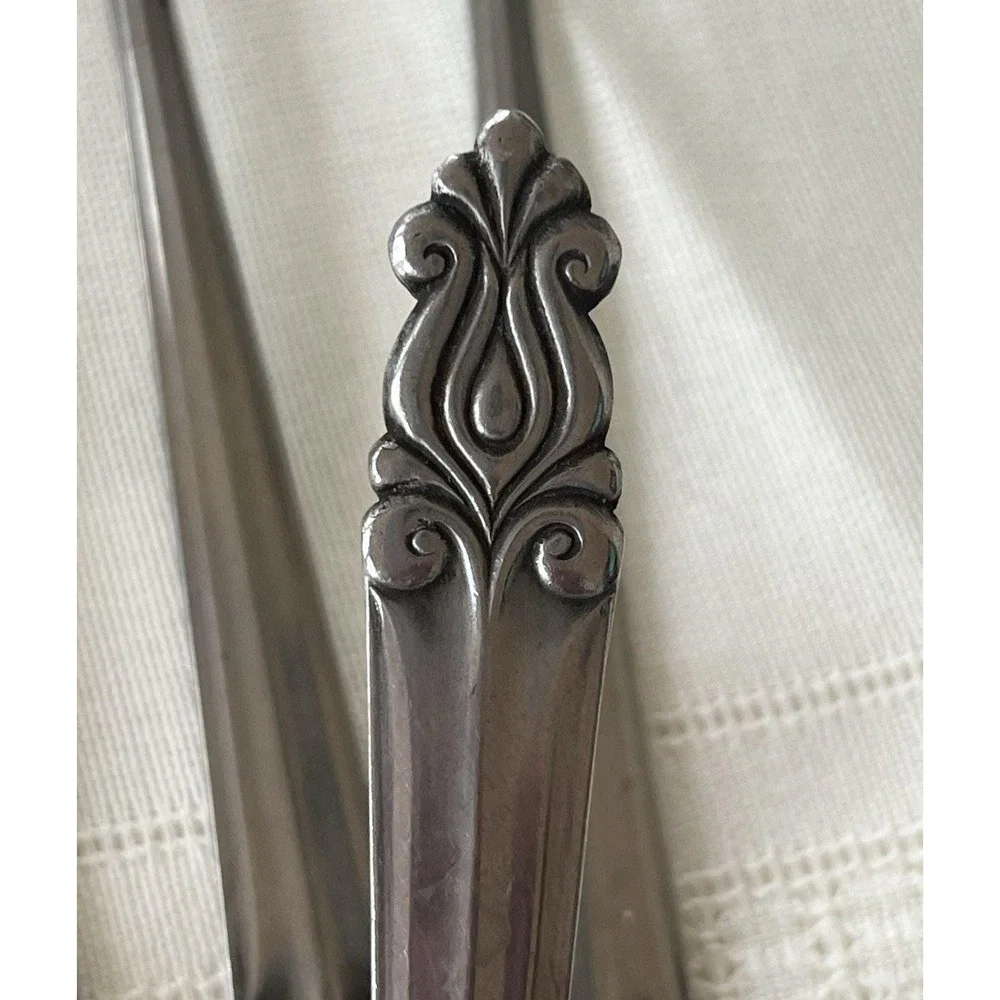 Vintage National Stainless Japan Flatware 48 Pc Spoon Fork Knife Art Nouveau